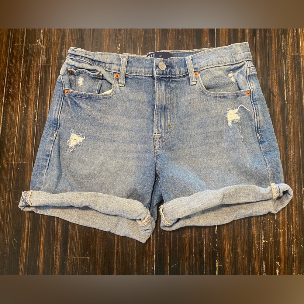 GAP Blue Jean Shorts with Cuffed Design